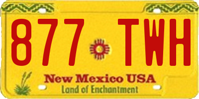 NM license plate 877TWH