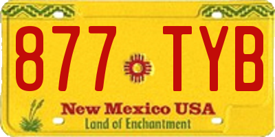 NM license plate 877TYB
