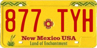 NM license plate 877TYH