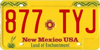 NM license plate 877TYJ