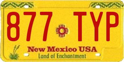 NM license plate 877TYP
