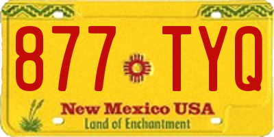 NM license plate 877TYQ