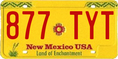 NM license plate 877TYT