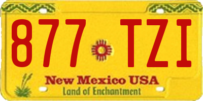 NM license plate 877TZI