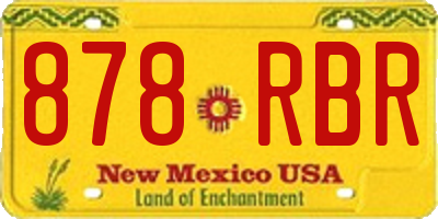 NM license plate 878RBR