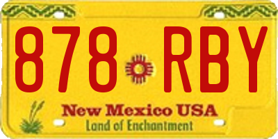 NM license plate 878RBY