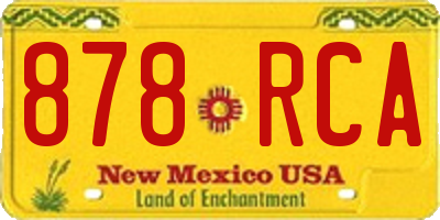 NM license plate 878RCA