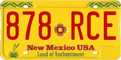 NM license plate 878RCE