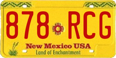 NM license plate 878RCG