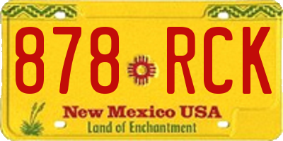 NM license plate 878RCK