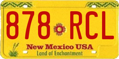 NM license plate 878RCL