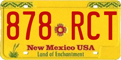 NM license plate 878RCT