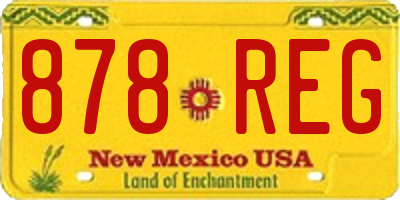NM license plate 878REG