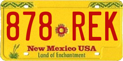 NM license plate 878REK