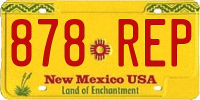 NM license plate 878REP