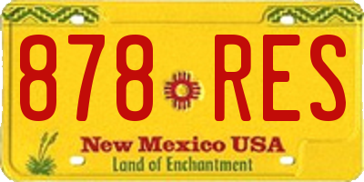 NM license plate 878RES