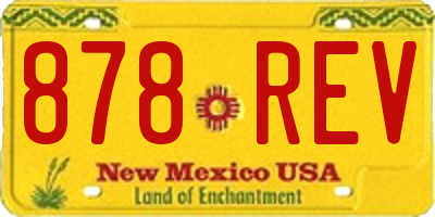 NM license plate 878REV