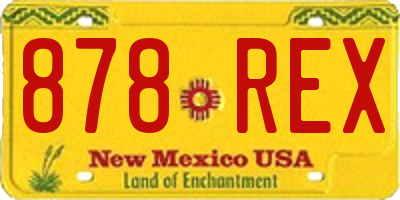 NM license plate 878REX