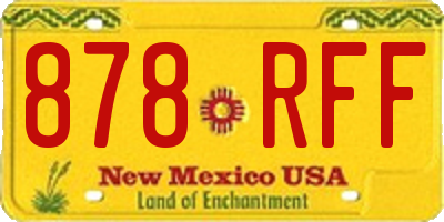 NM license plate 878RFF