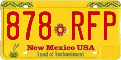 NM license plate 878RFP