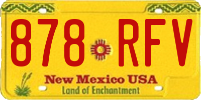 NM license plate 878RFV
