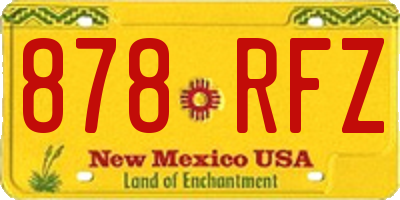 NM license plate 878RFZ