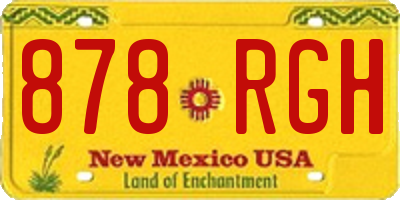 NM license plate 878RGH