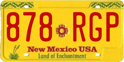 NM license plate 878RGP