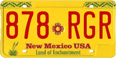 NM license plate 878RGR