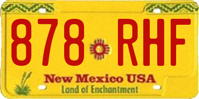 NM license plate 878RHF