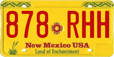 NM license plate 878RHH
