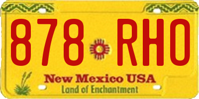 NM license plate 878RHO