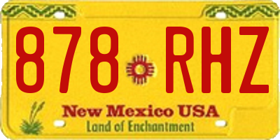 NM license plate 878RHZ