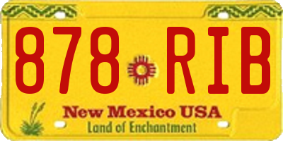 NM license plate 878RIB