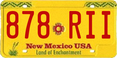 NM license plate 878RII