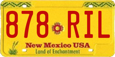 NM license plate 878RIL
