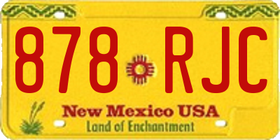 NM license plate 878RJC