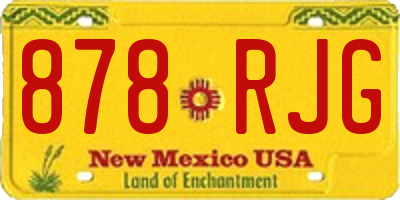 NM license plate 878RJG