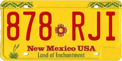NM license plate 878RJI