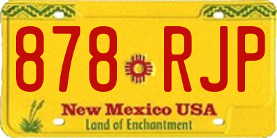 NM license plate 878RJP