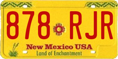 NM license plate 878RJR