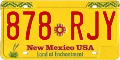 NM license plate 878RJY