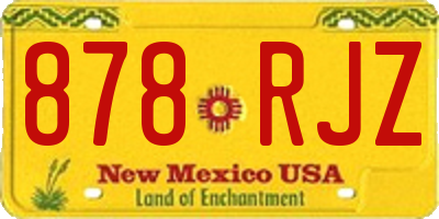 NM license plate 878RJZ