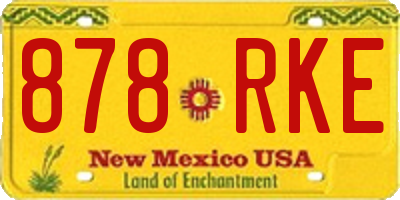 NM license plate 878RKE