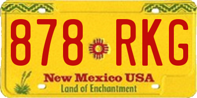 NM license plate 878RKG