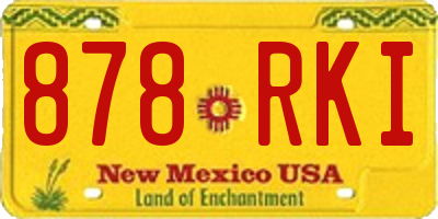 NM license plate 878RKI