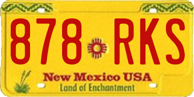 NM license plate 878RKS