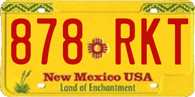 NM license plate 878RKT