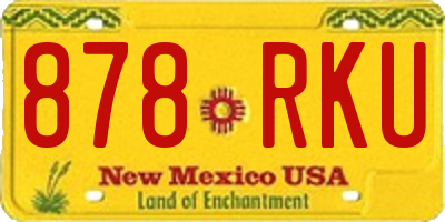 NM license plate 878RKU