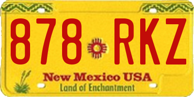 NM license plate 878RKZ